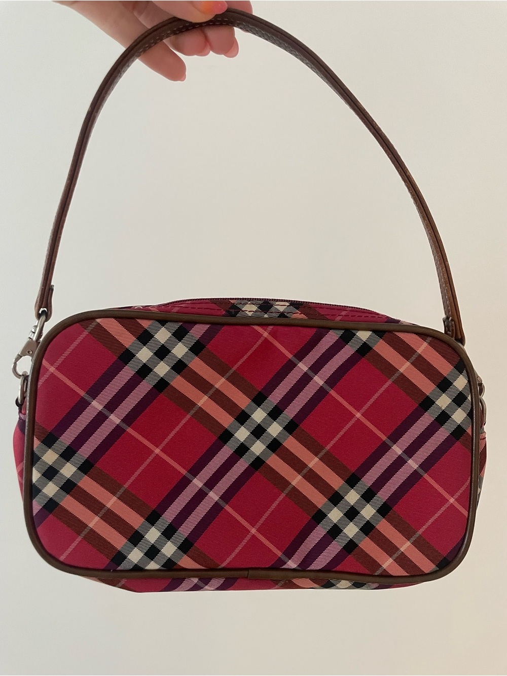 Authentic Burberry Nova Red Check Handbag